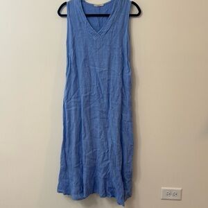 Francesca Bettini Linen Midi Dress Lagenlook